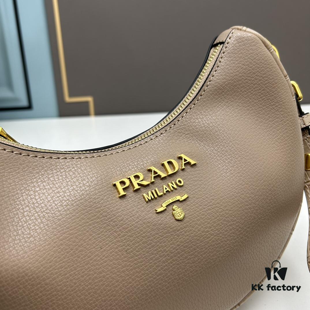 Prada Moon / Crescent Bag - Fashionable Black Horse