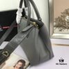 2020 New Arrival Prada-Style Handbag, Model 66153, Premium Calfskin with Glossy Crocodile Texture, Spacious Design with Interior Compartment