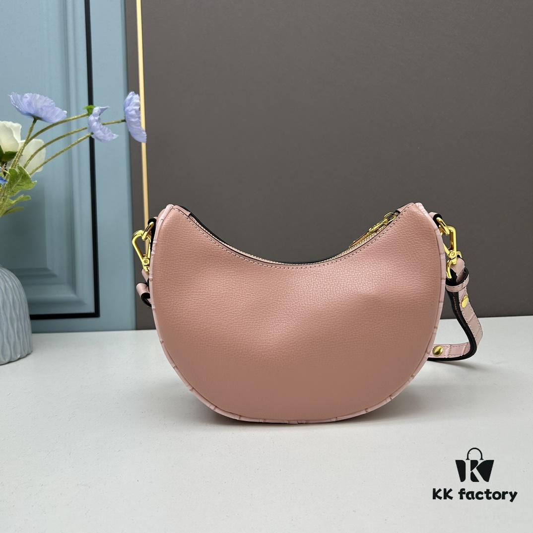 Prada Moon / Crescent Bag - Fashionable Black Horse