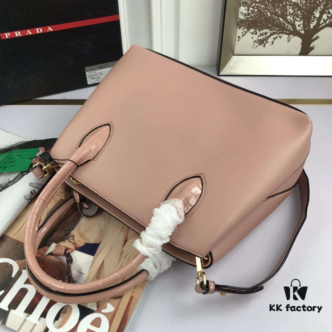 New Arrival 2020 PRADA Hot Global Launch - Model 66153, 30*24*14cm, Premium Calfskin with Shiny Crocodile Texture