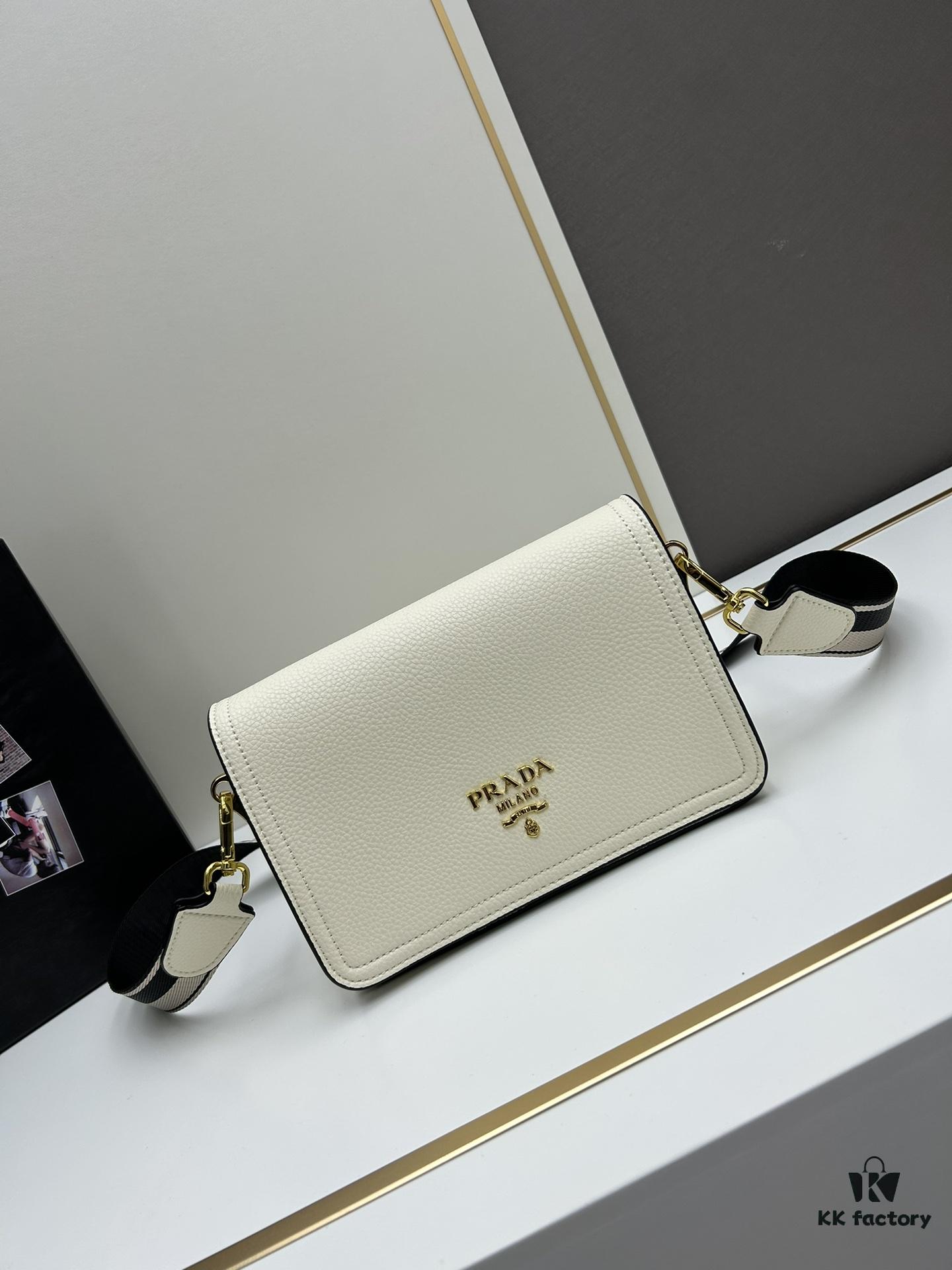 PRADA - Bestselling Flap Bag with Lettered Wide Fabric Strap
