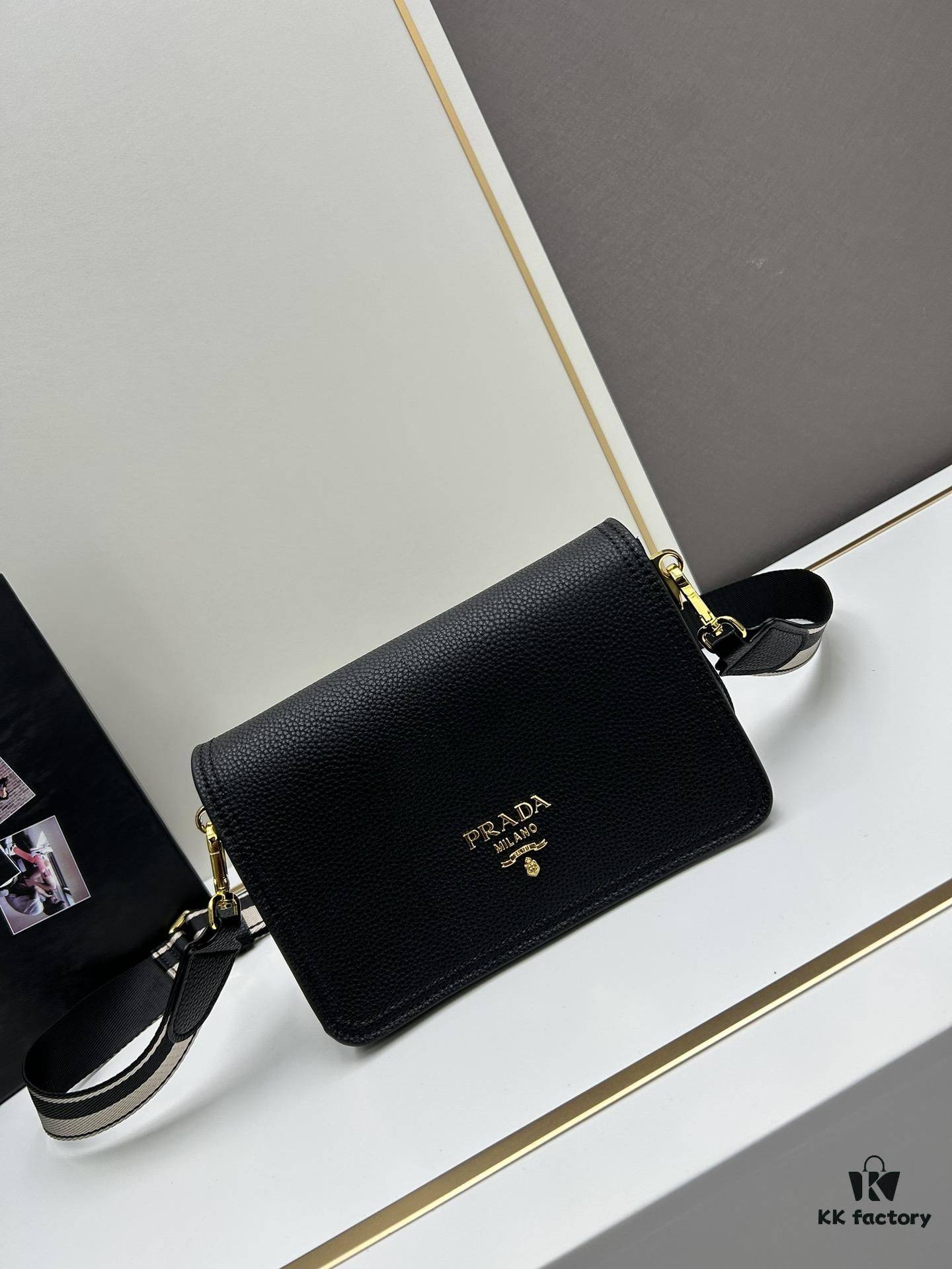 PRADA - Bestselling Flap Bag with Lettered Wide Fabric Strap