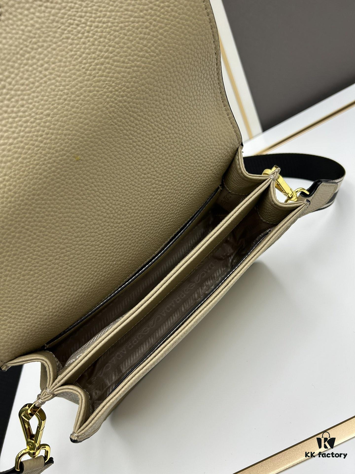 PRADA - Bestselling Flap Style with Letter-Woven Wide Fabric Strap