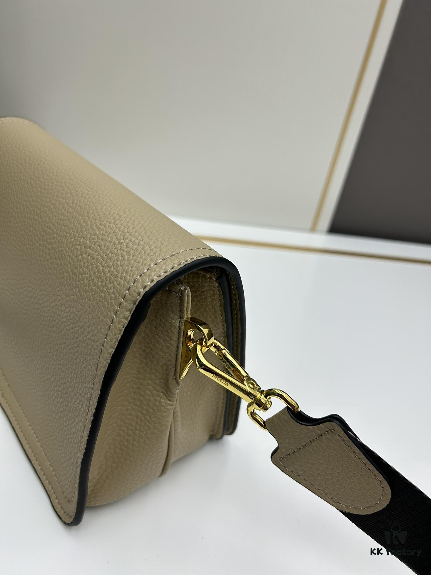 PRADA - Bestselling Flap Style with Letter-Woven Wide Fabric Strap