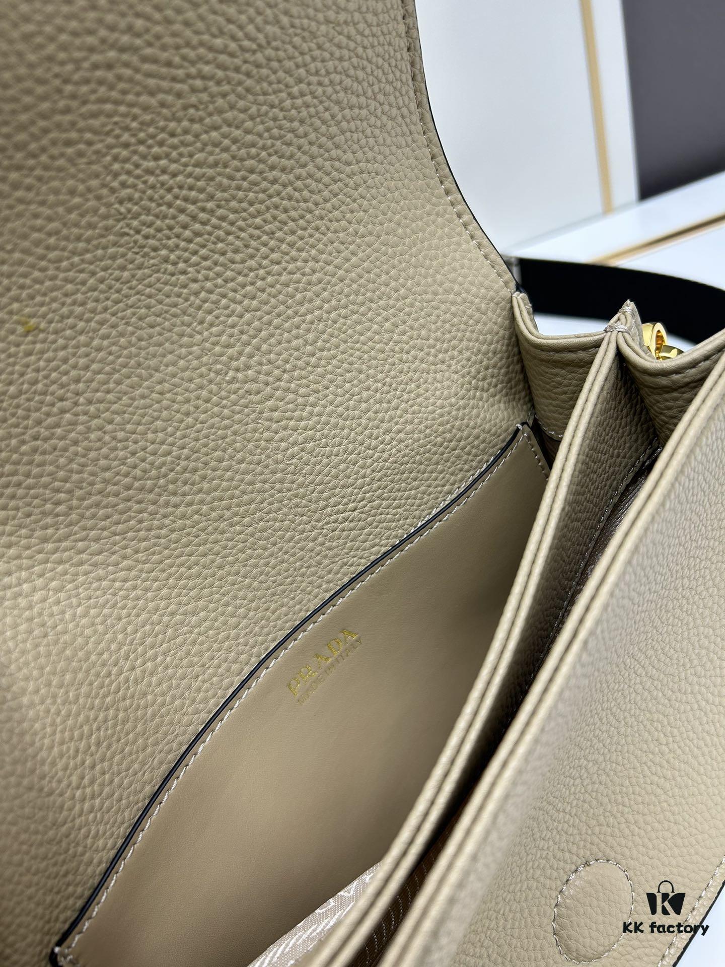 PRADA - Bestselling Flap Style with Letter-Woven Wide Fabric Strap