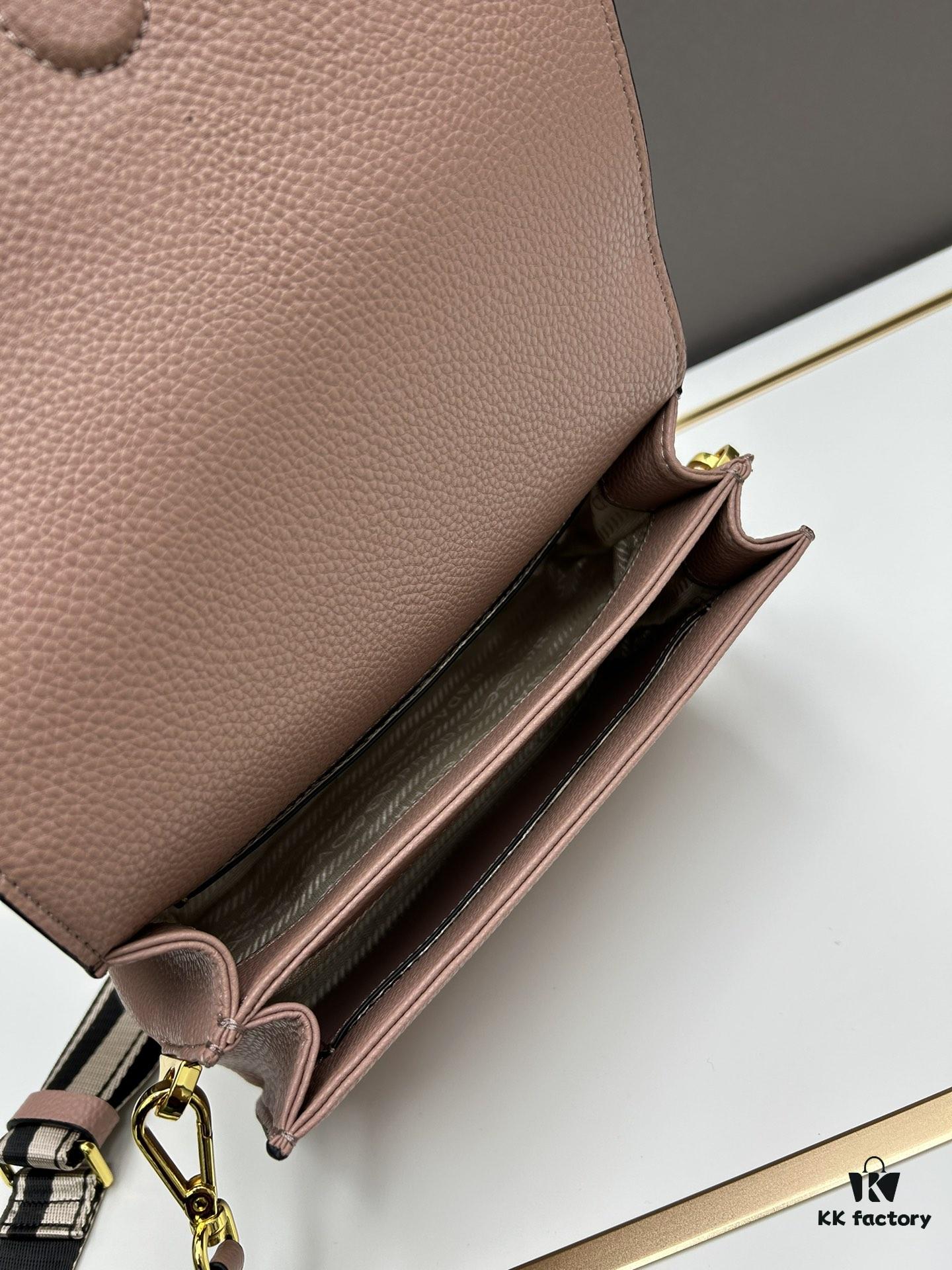 PRADA - Bestselling Flap Top Bag with Letter-Woven Wide Fabric Strap