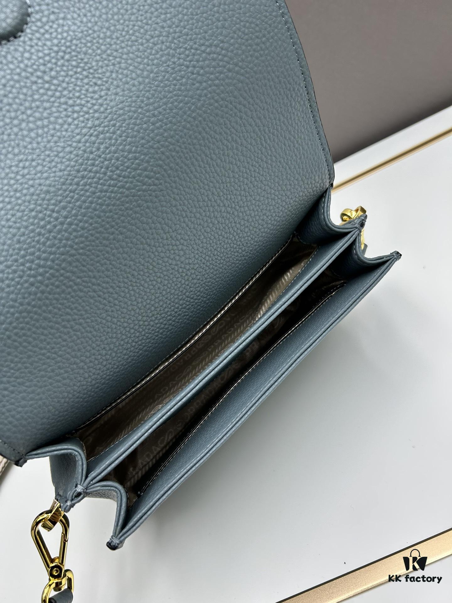 PRADA Flap Top Seller - Letter-Woven Wide Fabric Strap