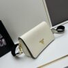 PRADA - Bestselling Flap Top Bag with Letter-Woven Wide Fabric Strap