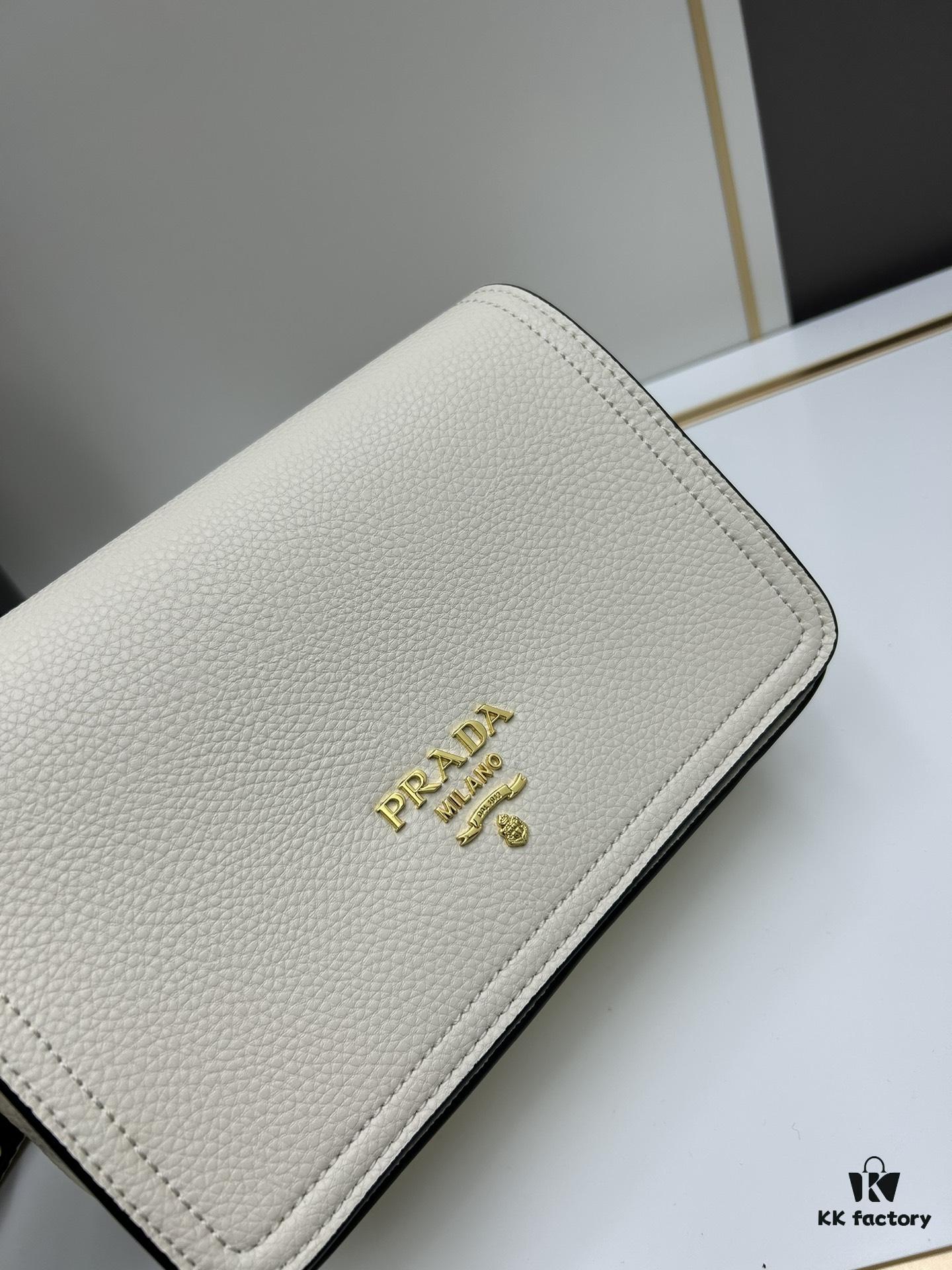 PRADA - Bestselling Flap Top Bag with Letter-Woven Wide Fabric Strap