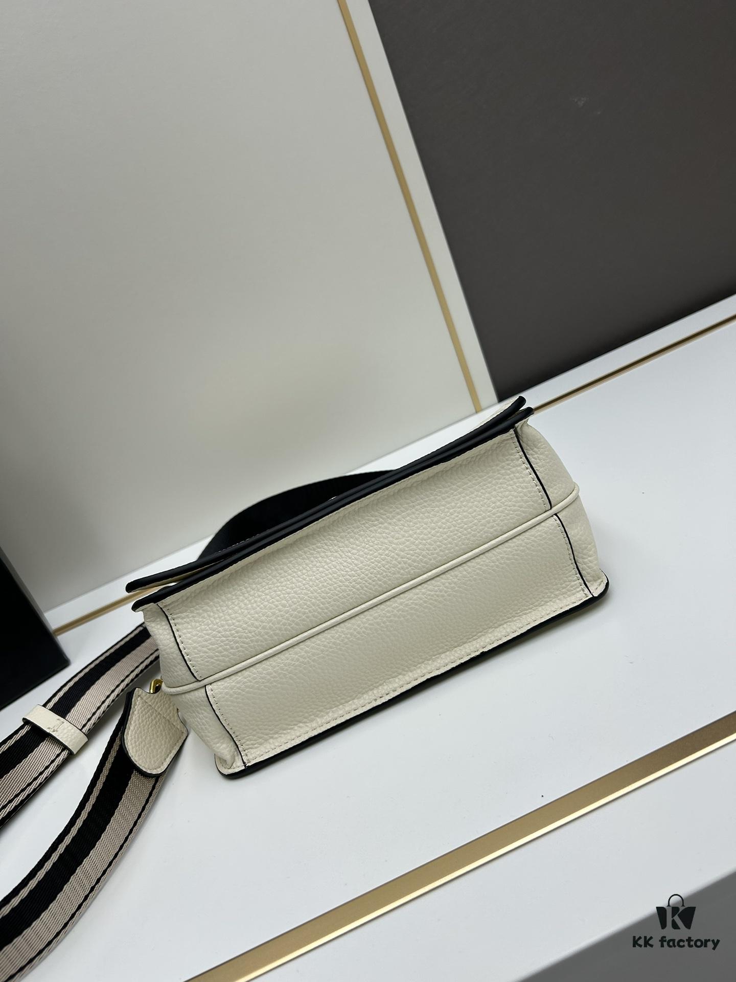 PRADA - Bestselling Flap Top Bag with Letter-Woven Wide Fabric Strap