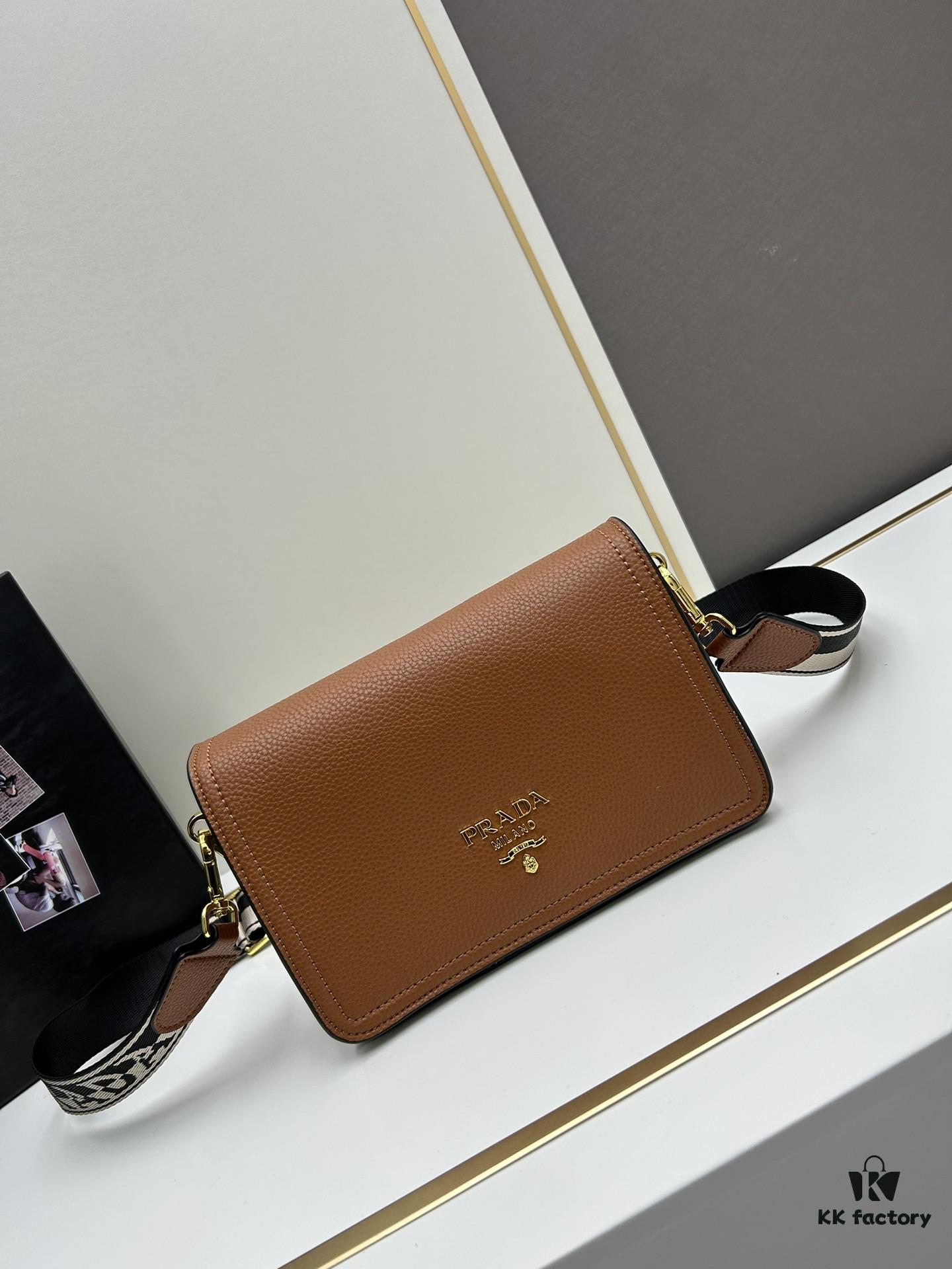 PRADA - Bestselling Flap Bag with Letter-Print Wide Fabric Strap