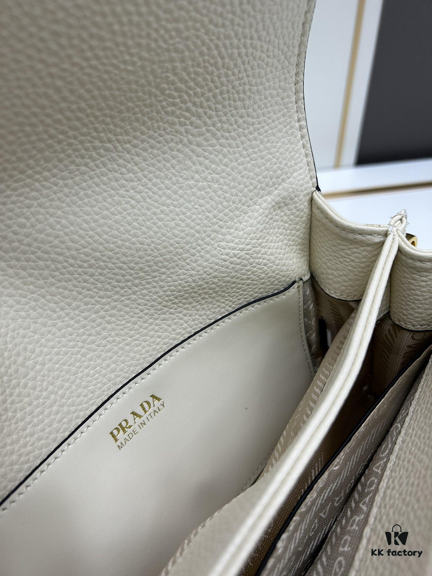 PRADA - Bestselling Flap Top Bag with Letter-Woven Wide Fabric Strap