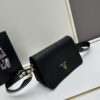 PRADA - Bestselling Flap Bag with Letter-Woven Wide Fabric Strap