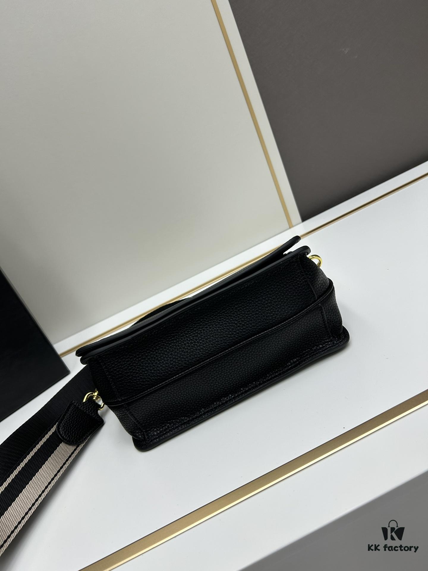 PRADA - Bestselling Flap Bag with Letter-Woven Wide Fabric Strap