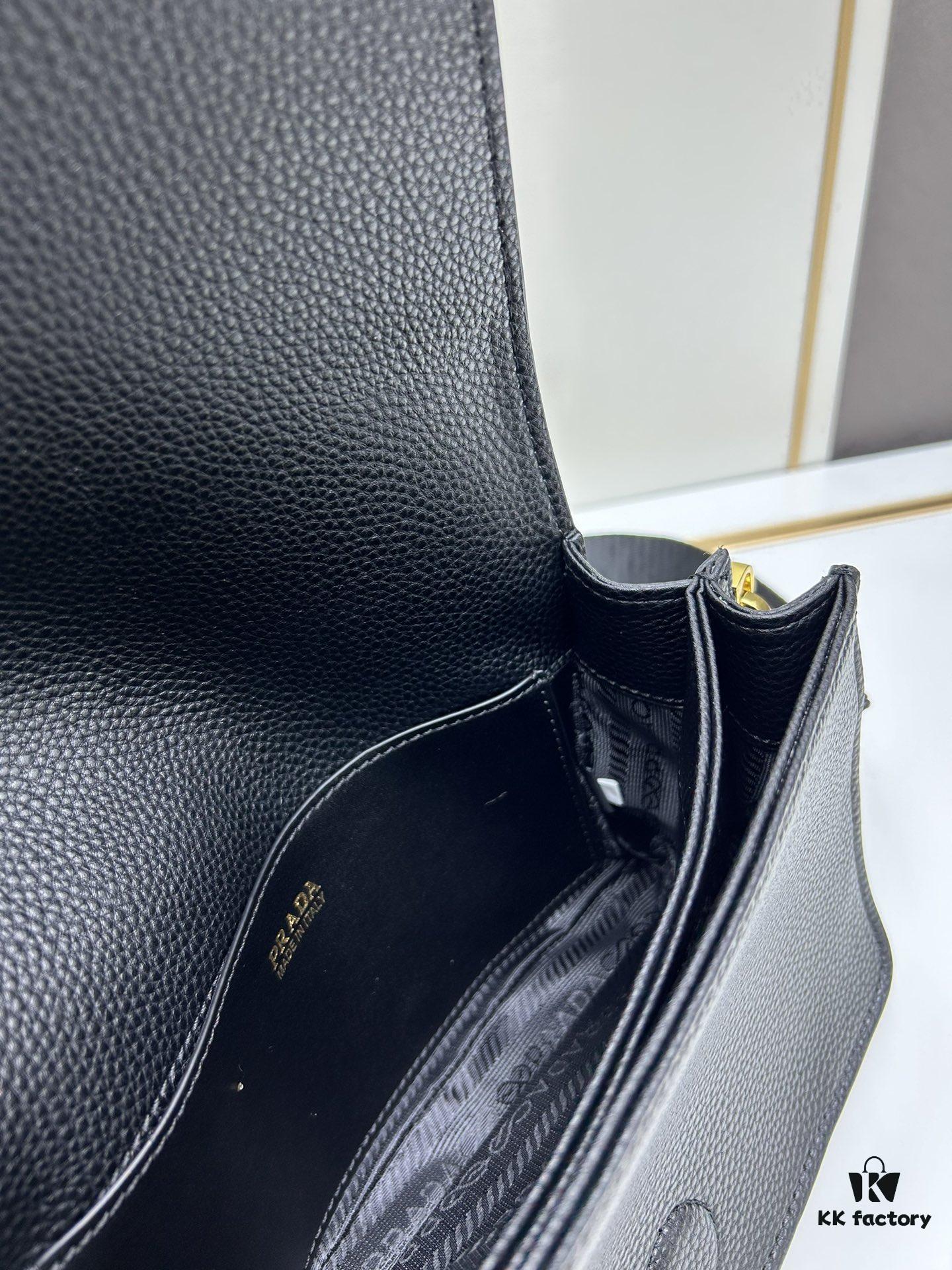 PRADA - Bestselling Flap Bag with Letter-Woven Wide Fabric Strap