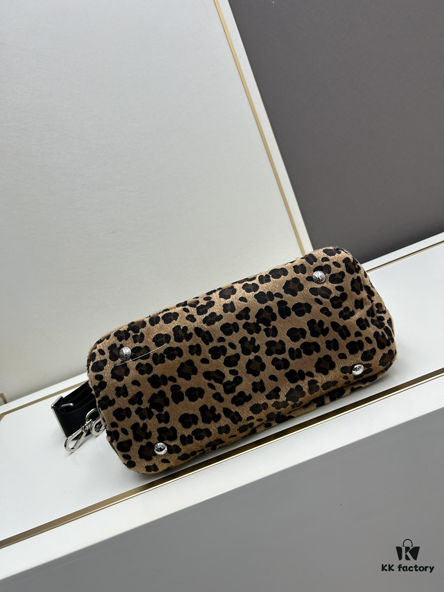 Prada Pradasoftlux Leopard Print Killer Bag with Spacious and Durable Design