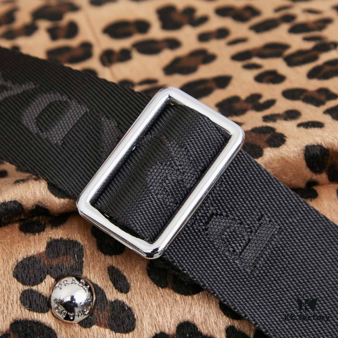 Prada Pradasoftlux Leopard Print Killer Bag with High-End Texture