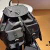 Prada Re-Nylon Waterproof Backpack with Small Pouch