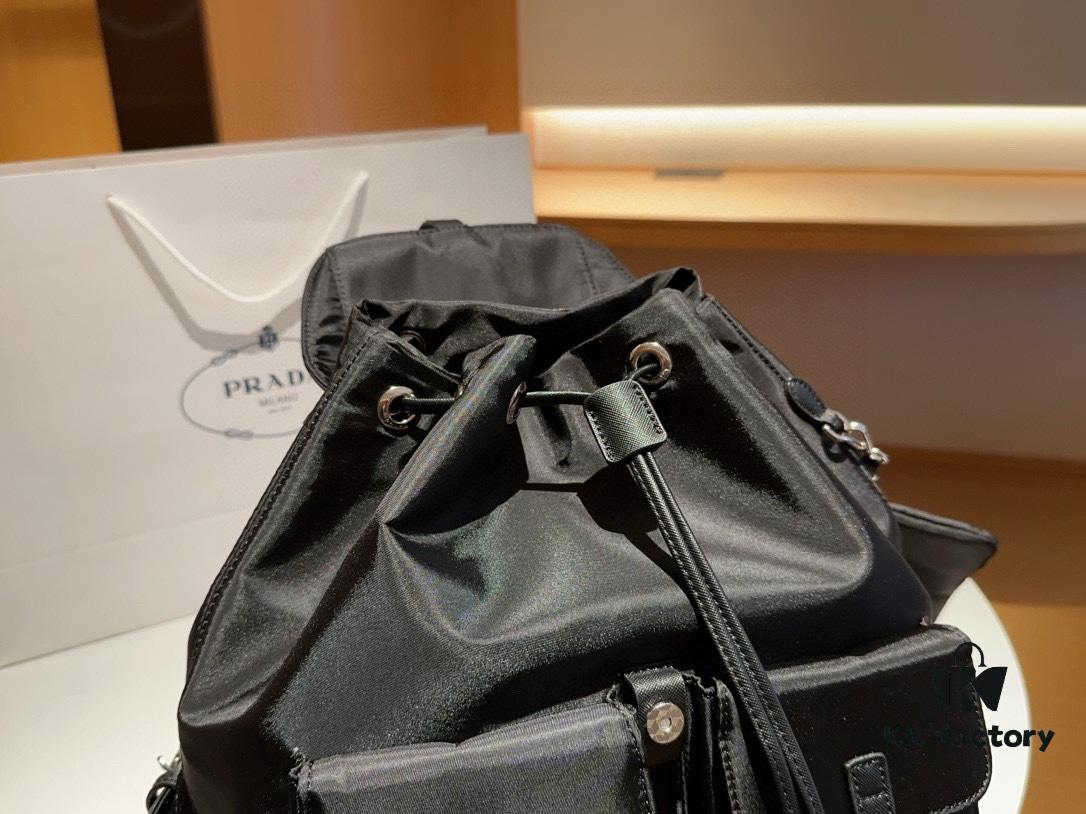 Prada Re-Nylon Waterproof Backpack with Small Pouch