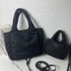 Prada Nylon Cotton Tote Bag (with Long Shoulder Strap)