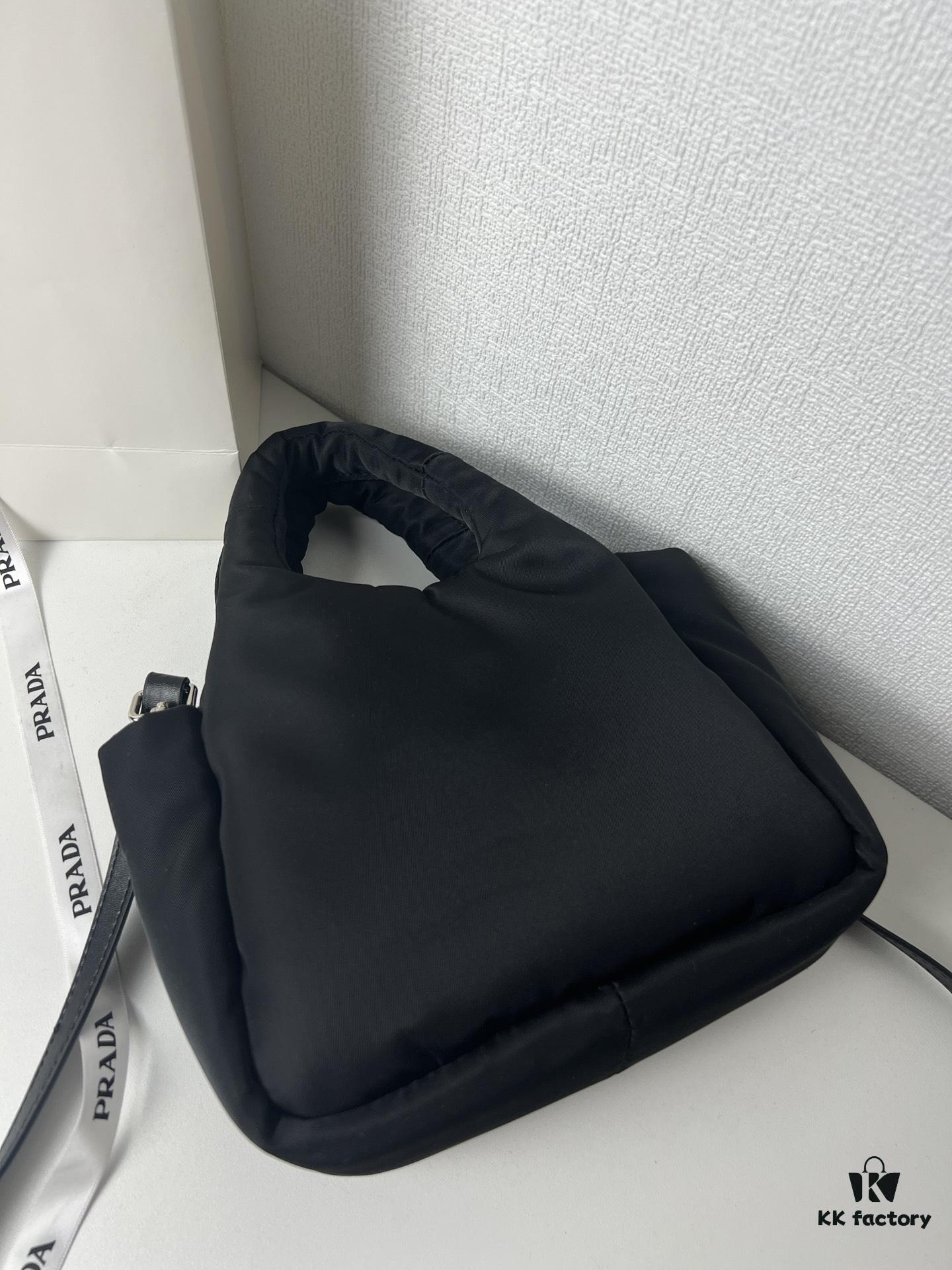Prada Nylon Cotton Tote Bag (with Long Shoulder Strap)