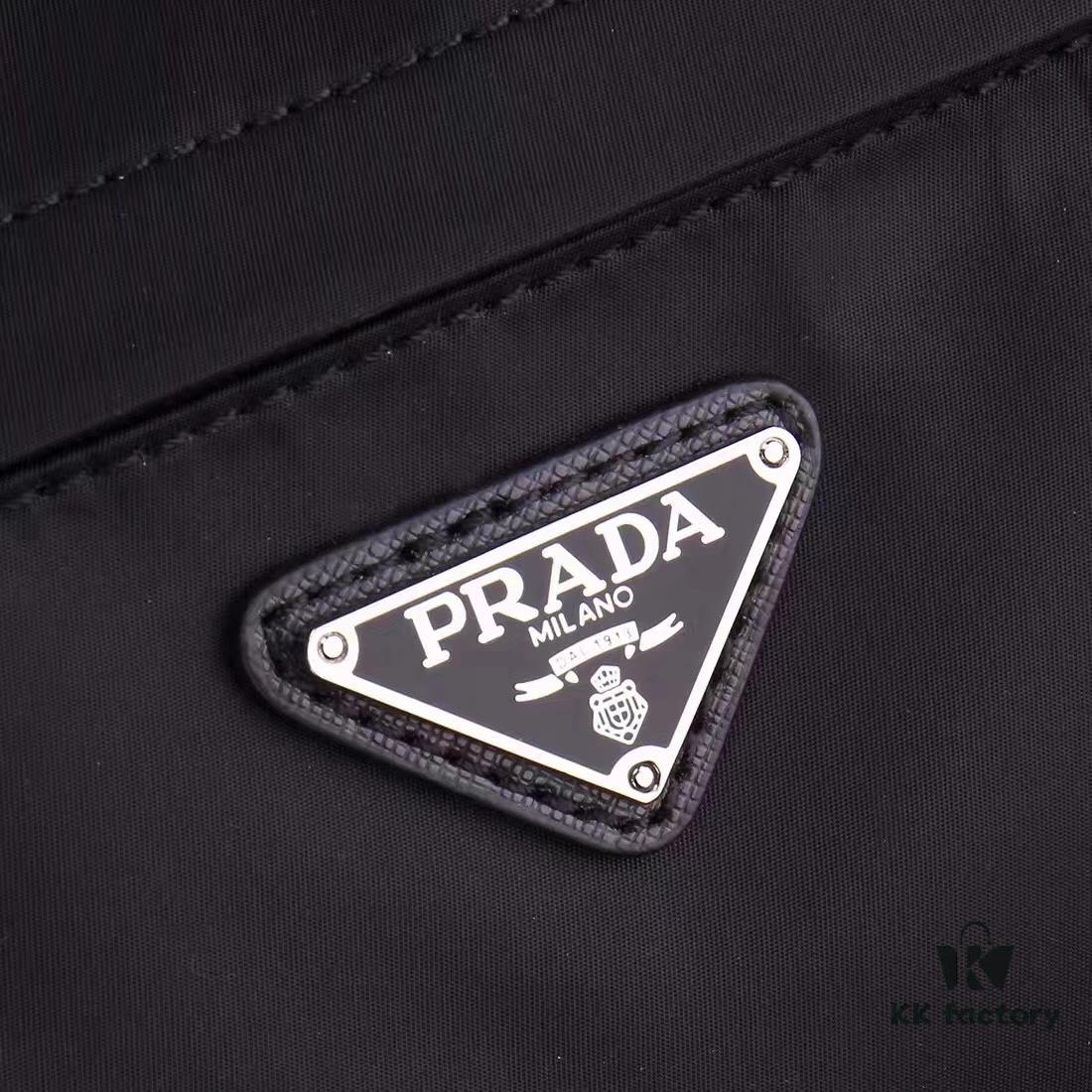 PRADA Official Website Version, Real Photo Shoot, Best-Selling Shoulder Crossbody Bag, Original Imported Fabric with Authentic Hardware, Precision Craftsmanship, Original Quality + 175 Contractor, Black Color, Model 991 = Size: W28 x H20 x D15