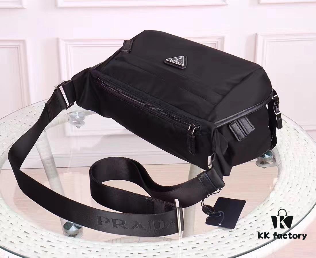 PRADA Official Website Version, Real Photo Shoot, Best-Selling Shoulder Crossbody Bag, Original Imported Fabric with Authentic Hardware, Precision Craftsmanship, Original Quality + 175 Contractor, Black Color, Model 991 = Size: W28 x H20 x D15