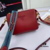 New Prada Flip Shoulder Crossbody Bag Model 66136 with Two Straps, Striped Strap and Genuine Leather Women's Handbag, 2019 Summer Fashion Shoulder Bag
