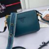 New Prada Flip Shoulder Crossbody Bag Model 66136 with Two Straps, Striped Strap and Genuine Leather Women's Handbag, 2019 Summer Fashion Shoulder Bag