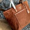Suede Shopping Bag