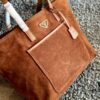 Suede Shopping Bag