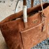 Suede Shopping Bag