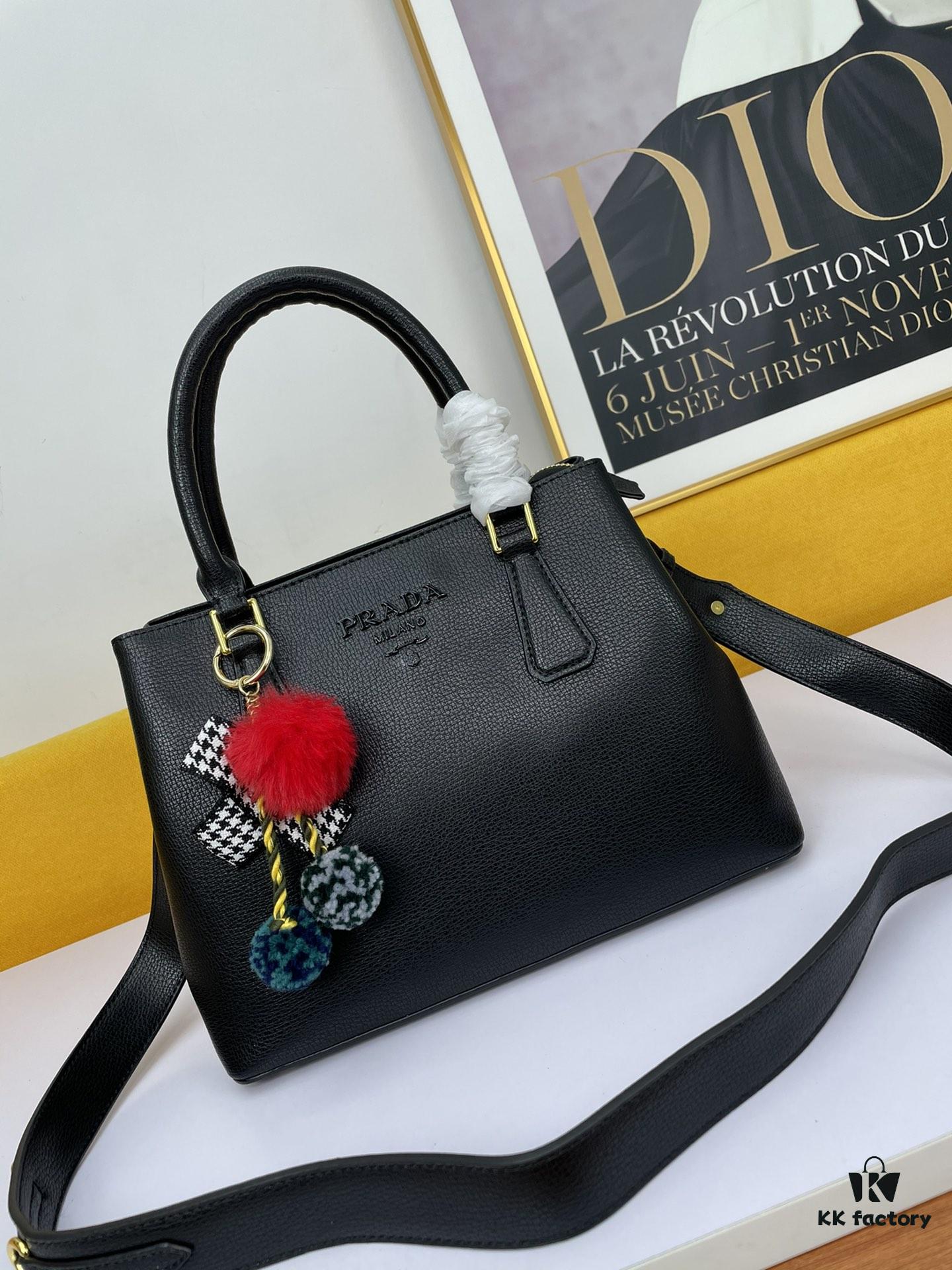New Arrival 340🔥 Original High Quality🔥 Prada 2020 Mouse Year Edition [Rose] (Free Doll Keychain with Purchase) – Timeless Classic Design, Best-Selling Minimalist Style, Fine Grain Calfskin Leather, Light Gold Hardware, Soft Handle, Wide Strap, Premium Craftsmanship