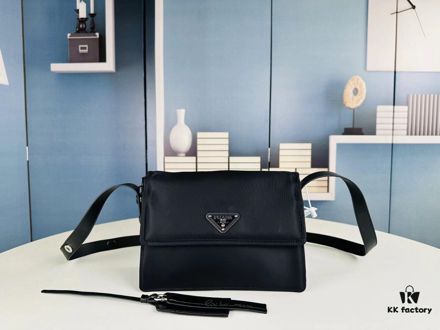 Small Size with Box Prada Hobo Unisex Crossbody Bag Invite Collection Nylon Shoulder Bag