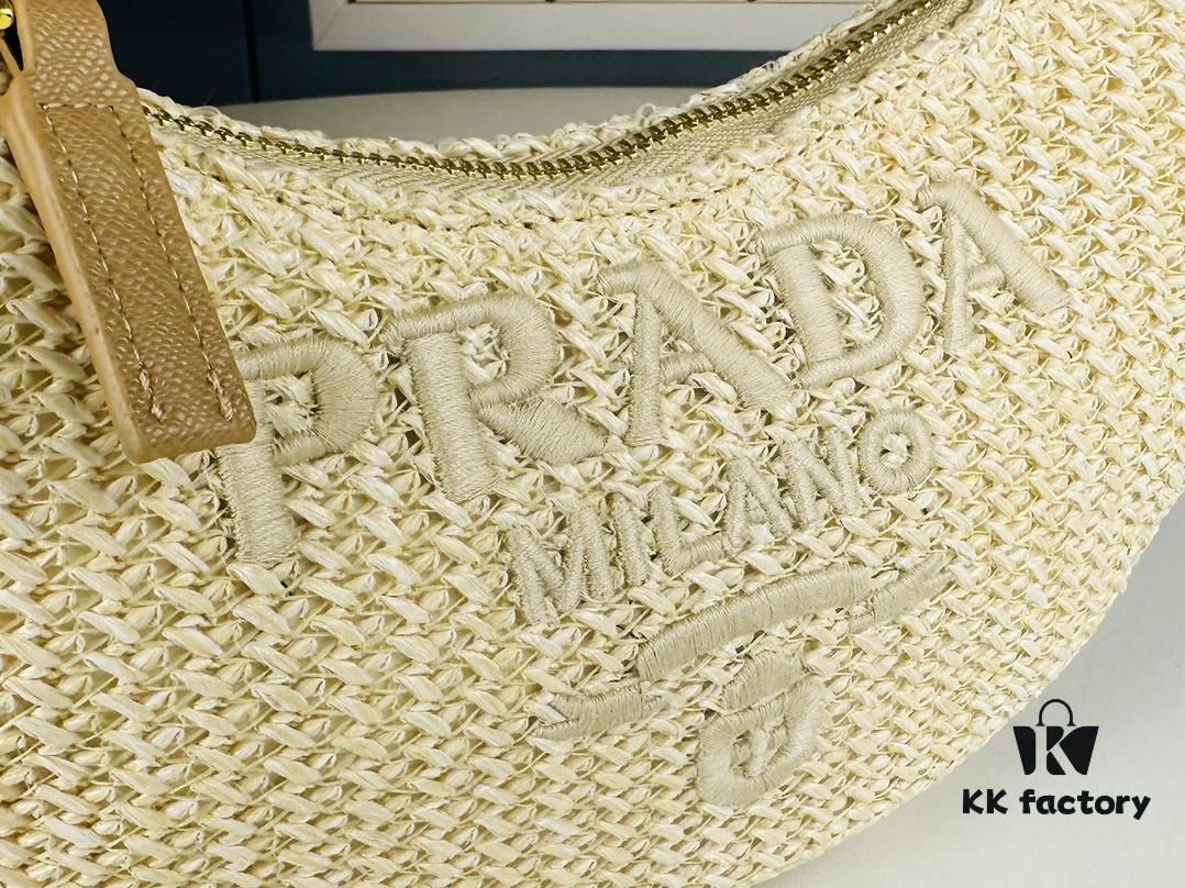 Prada Straw Hobo Bag with Box