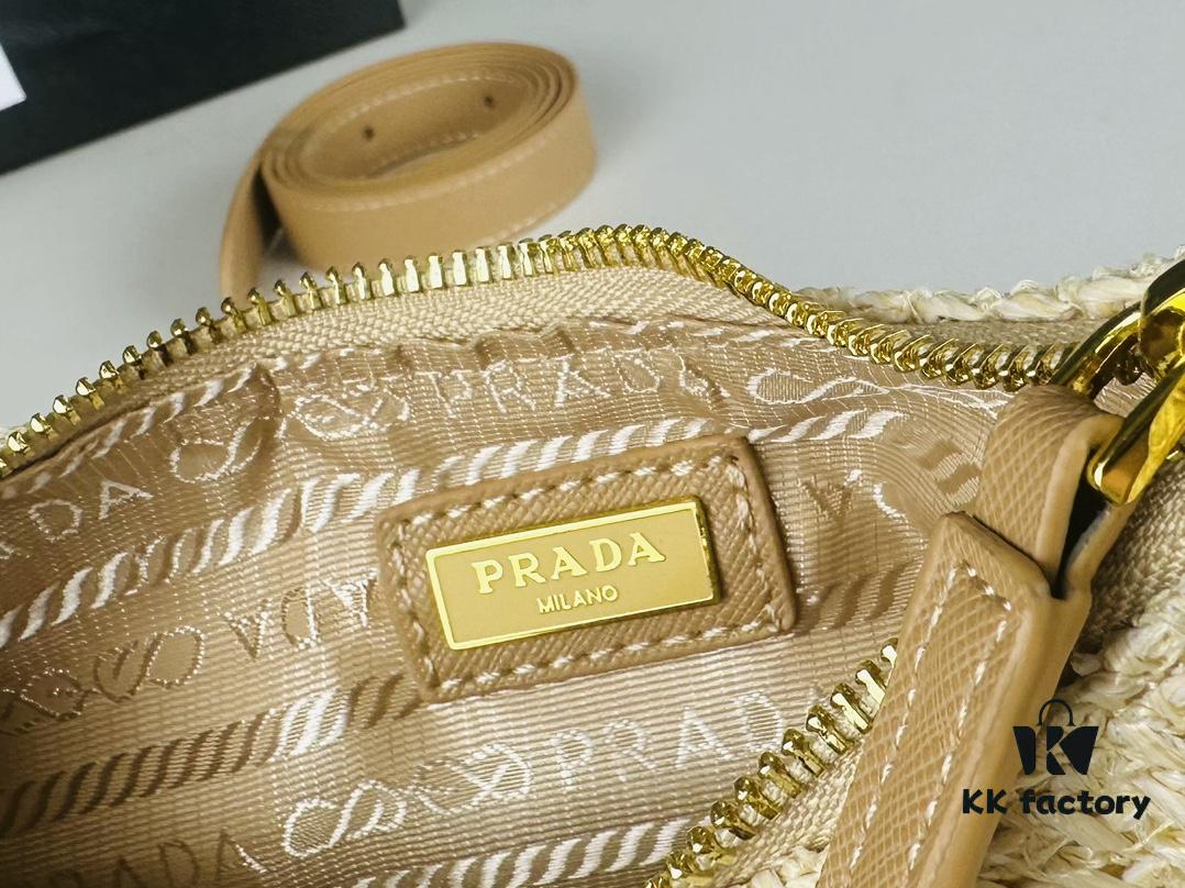Prada Straw Hobo Bag with Box