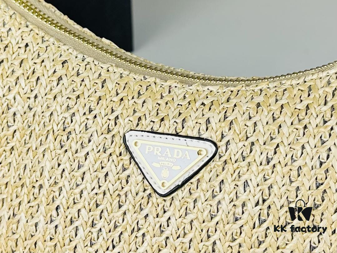 Prada Hobo Straw Bag with Box ||| Prada Beautiful Summer Straw Bag