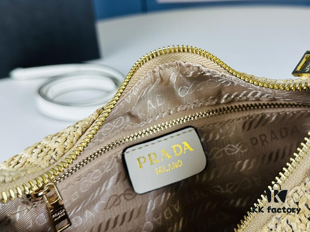 Prada Hobo Straw Bag with Box ||| Prada Beautiful Summer Straw Bag