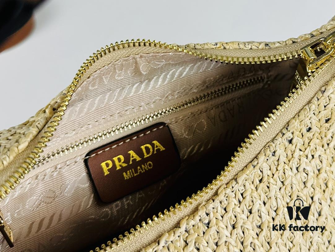 Prada Summer Woven Hobo Bag with Box