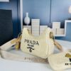 Beige Knitted Prada Three-in-One Bag with Box