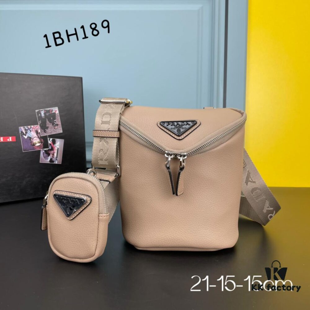 PRADA New Counter Style (Tri-fold Full Leather) Shoulder Bag