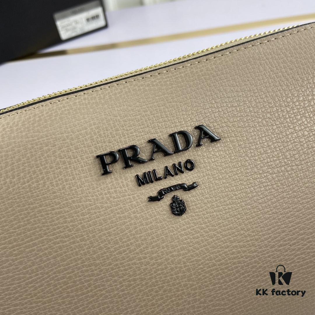 New Prada Flip Shoulder Crossbody Bag Model 66136 with Two Straps, Striped Strap and Genuine Leather Women's Handbag, 2019 Summer Fashion Collection