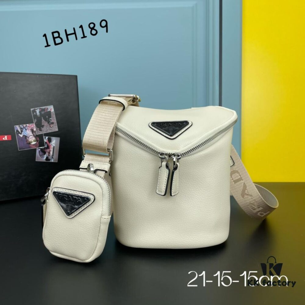 PRADA New Arrival Counter Model (Triple Combination Full Leather) Shoulder Bag