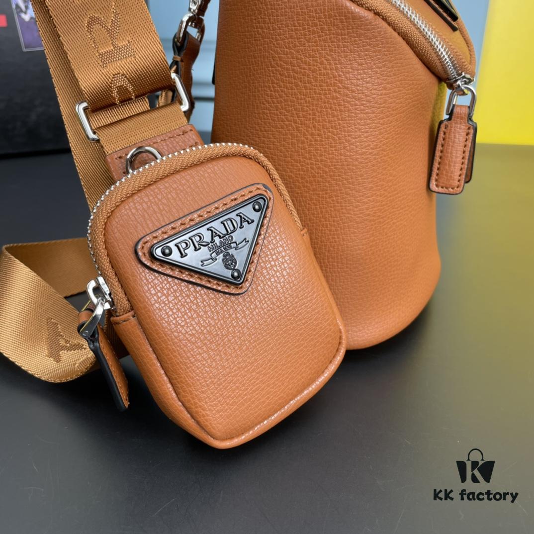 PRADA New Arrival (Tri-Composite Full Leather) Shoulder Bag