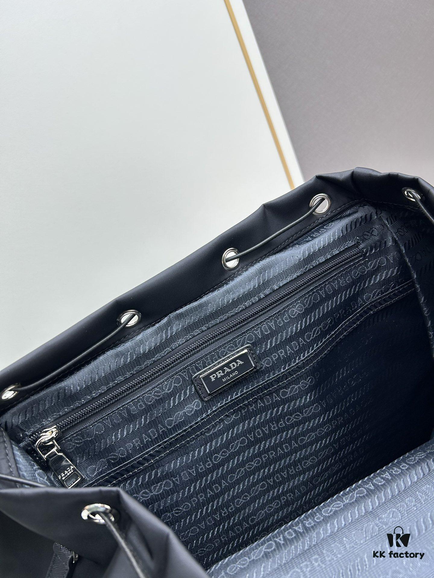 Prada Nylon Backpack 2VZ108 Dual Shoulder Strap Bag