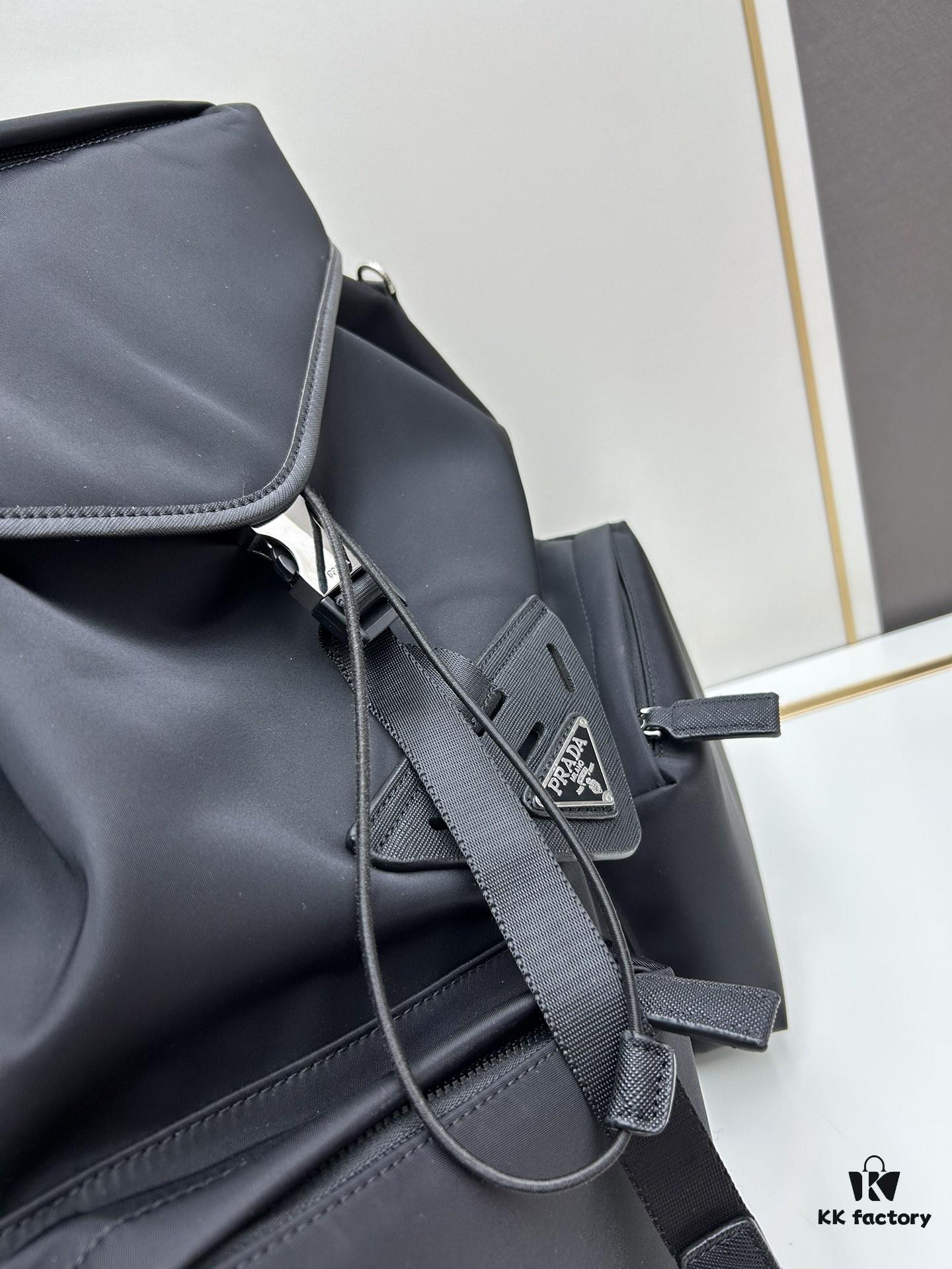 Prada Nylon Backpack 2VZ108 Dual Shoulder Strap Bag