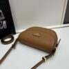 Prada Classic Leather Crossbody Bag with Metal Logo for Women, Arqué Collection, Comes with Box