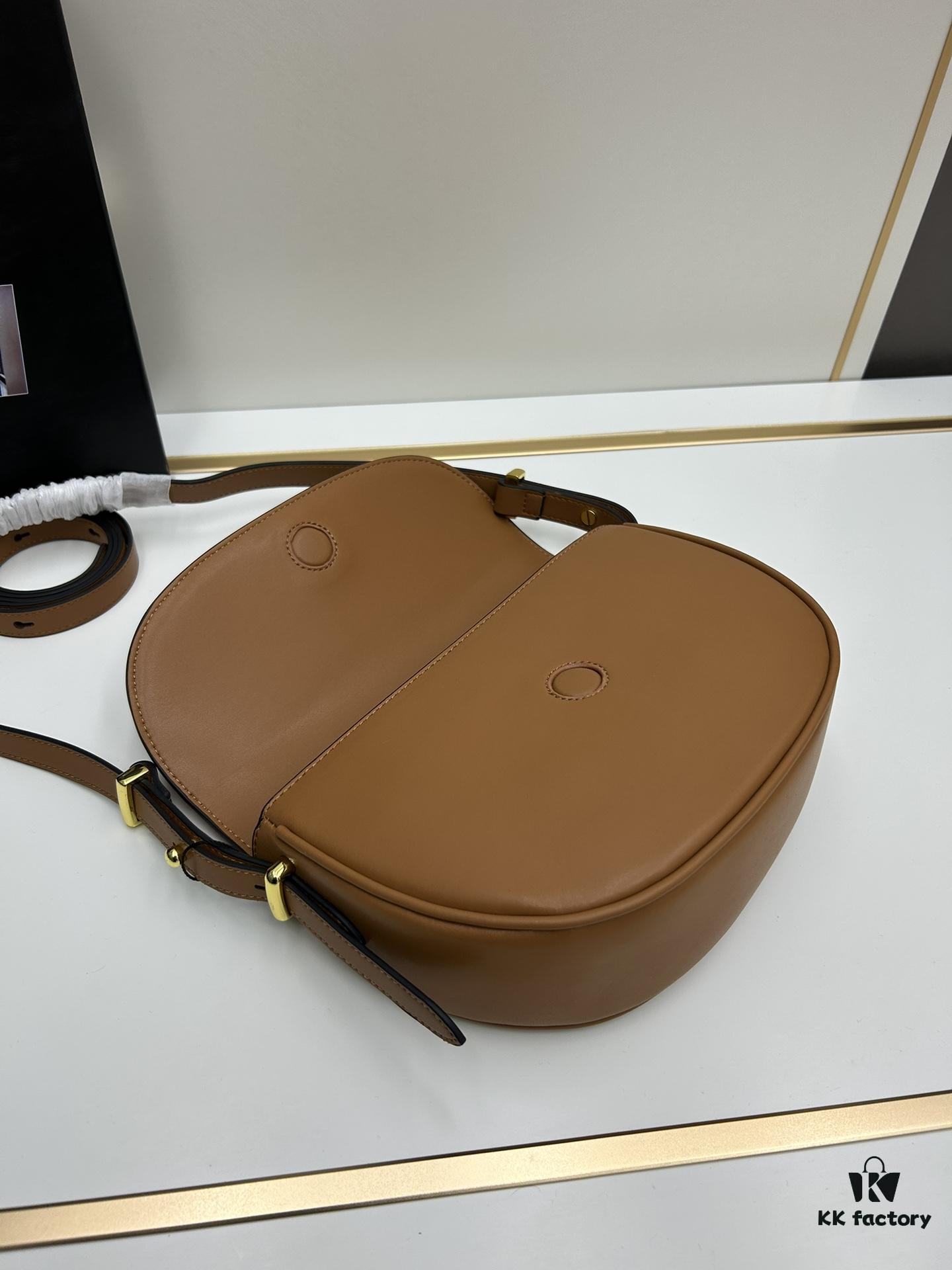 Prada Classic Leather Crossbody Bag with Metal Logo for Women, Arqué Collection, Comes with Box