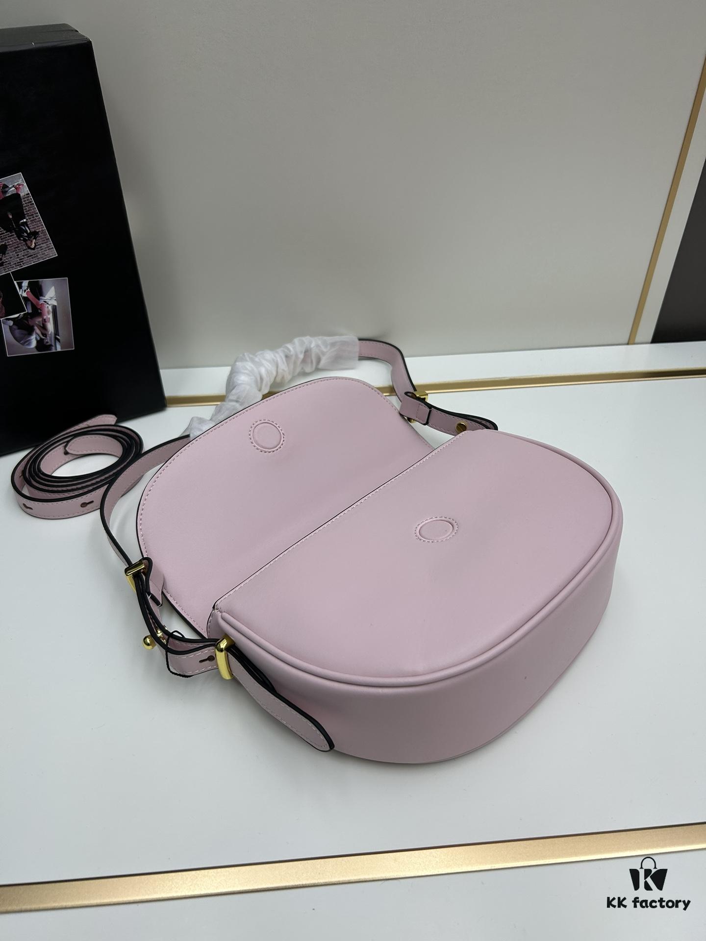 Prada Classic Leather Crossbody Bag with Metal Logo for Women, Arqué Collection, Comes with Box