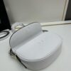 Box Included Authentic French Purchase Prada Arqué Leather Crossbody Bag for Women with Metal Logo, 23-16-6 cm